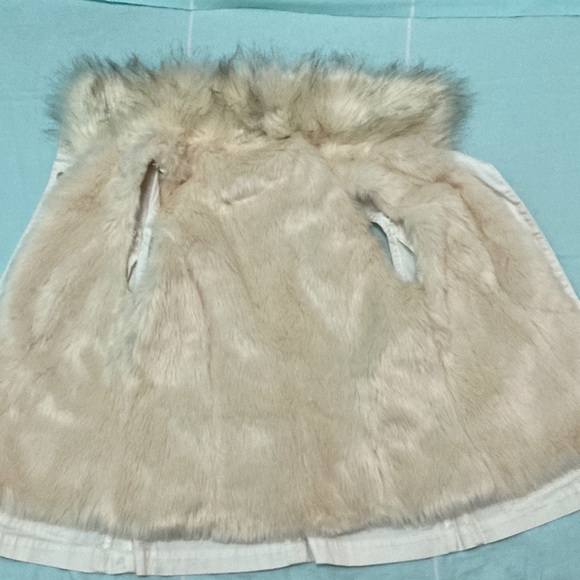 INC 2 in 1 faux fur vest - denim safari style  X-Small - Picture 4 of 16